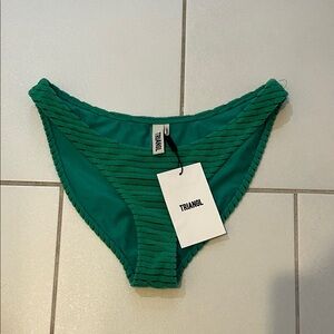 Triangl Swimwear Green Terry Toweling Bikini Bottom